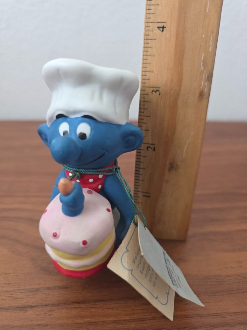 Vintage 1982 Smurf GREEDY SMURF Ceramic Wallace Berrie Collectables Figure - Picture 8 of 8